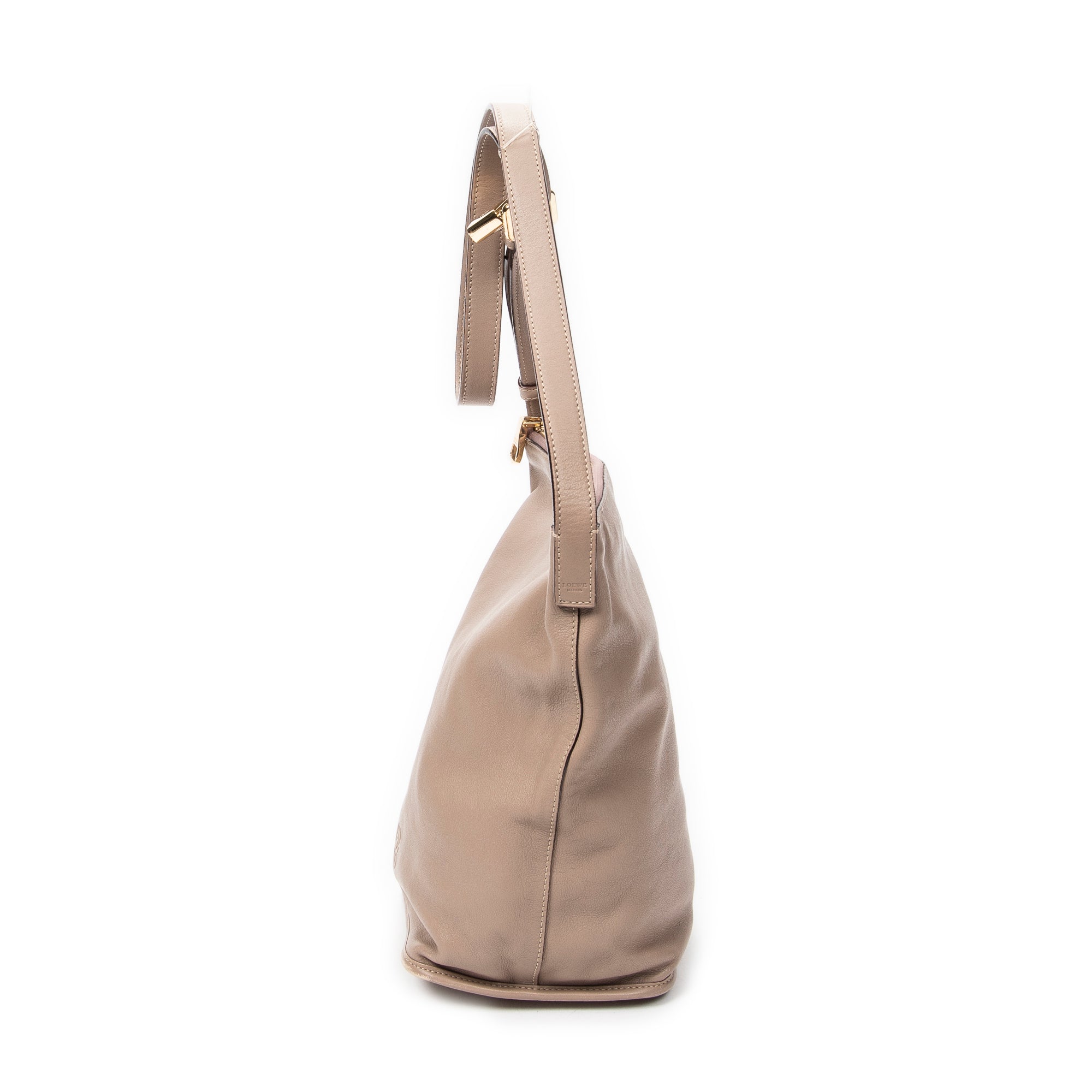 Shoulder Bag Anagram Bucket Crossbody Light Pink Calfskin Leather