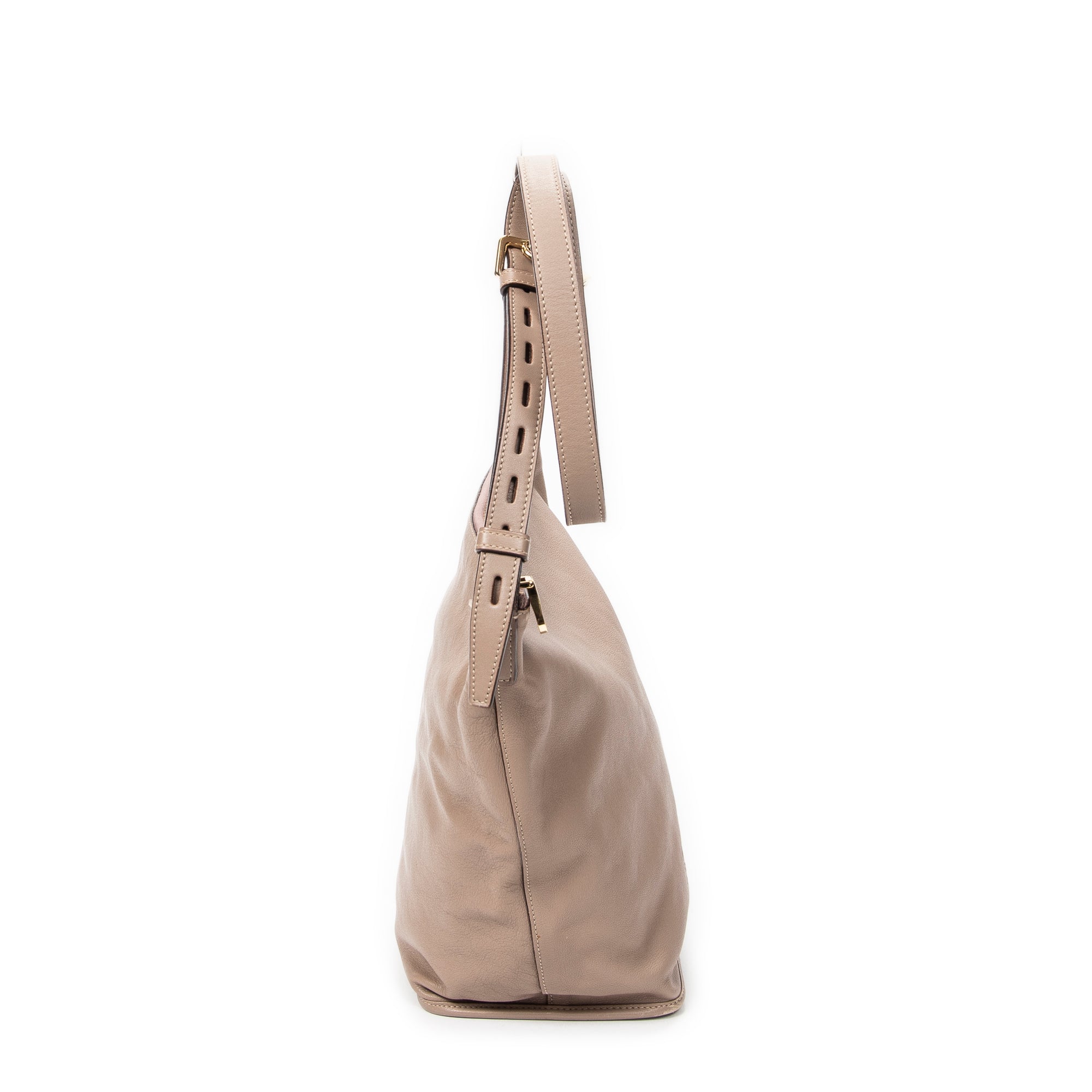 Shoulder Bag Anagram Bucket Crossbody Light Pink Calfskin Leather