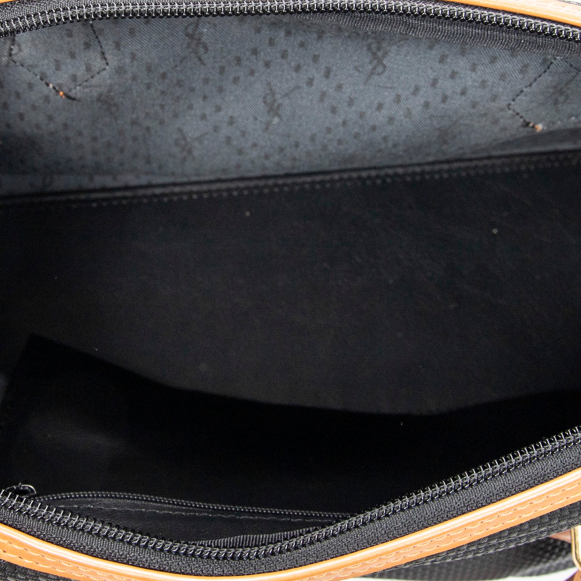 Handbag Small Vintage Boston Brown Coated Canvas