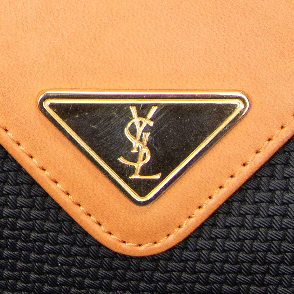 Handbag Small Vintage Boston Brown Coated Canvas
