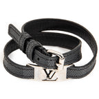 Bracelet Sign It Double Wrap Bracelet Black Damier Graphite