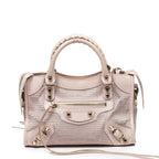 Shoulder Bag Classic Mini City Light Pink Perforated Leather