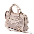Shoulder Bag Classic Mini City Light Pink Perforated Leather