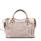 Shoulder Bag Classic Mini City Light Pink Perforated Leather
