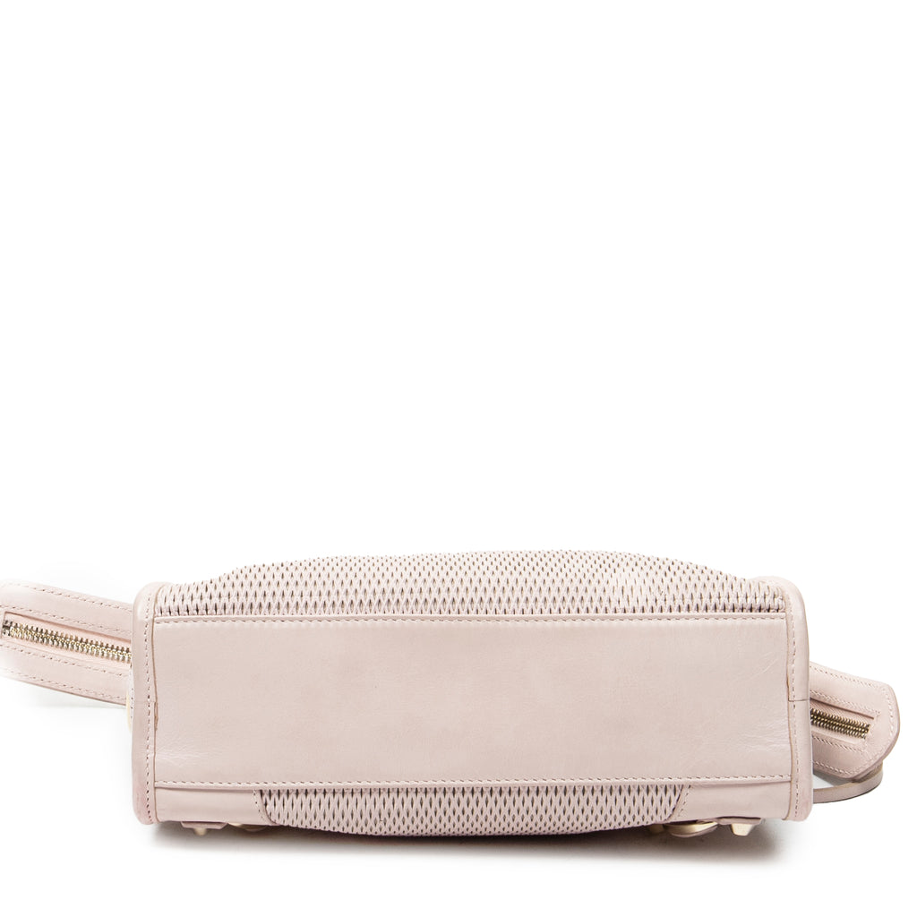 Shoulder Bag Classic Mini City Light Pink Perforated Leather