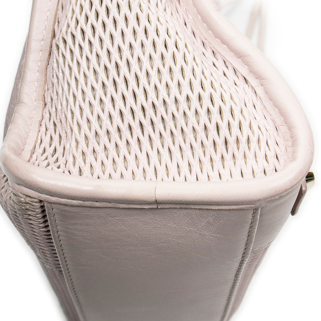 Shoulder Bag Classic Mini City Light Pink Perforated Leather
