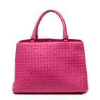 Handbag Milano Tote Fuchsia Intrecciato Leather