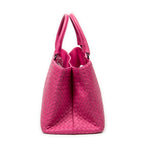 Handbag Milano Tote Fuchsia Intrecciato Leather