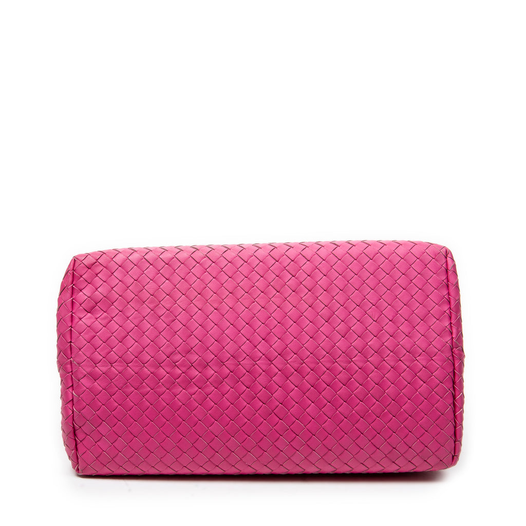 Handbag Milano Tote Fuchsia Intrecciato Leather