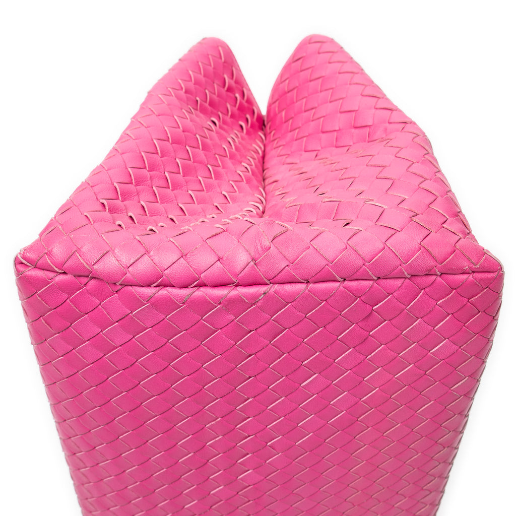 Handbag Milano Tote Fuchsia Intrecciato Leather