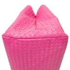 Handbag Milano Tote Fuchsia Intrecciato Leather