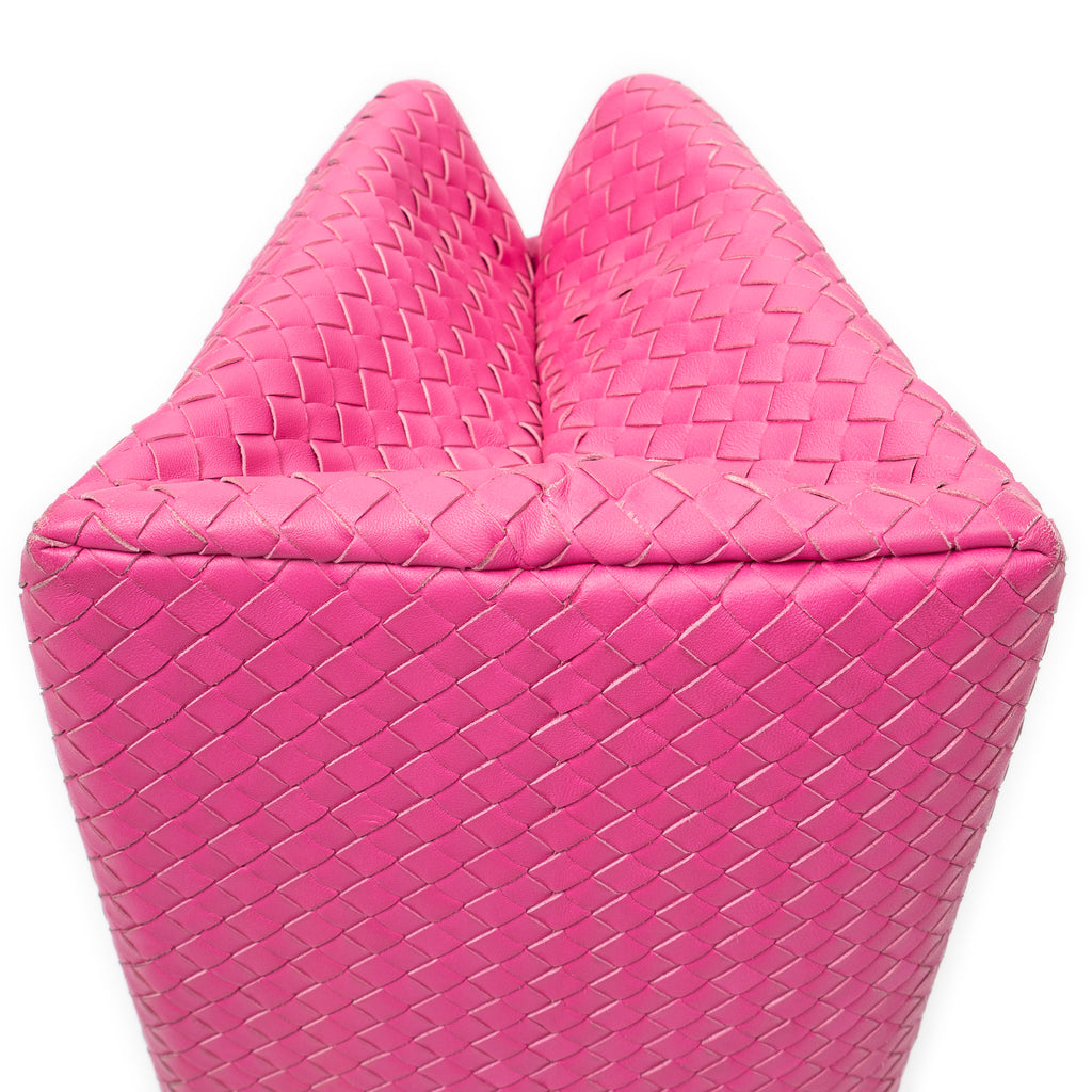 Handbag Milano Tote Fuchsia Intrecciato Leather