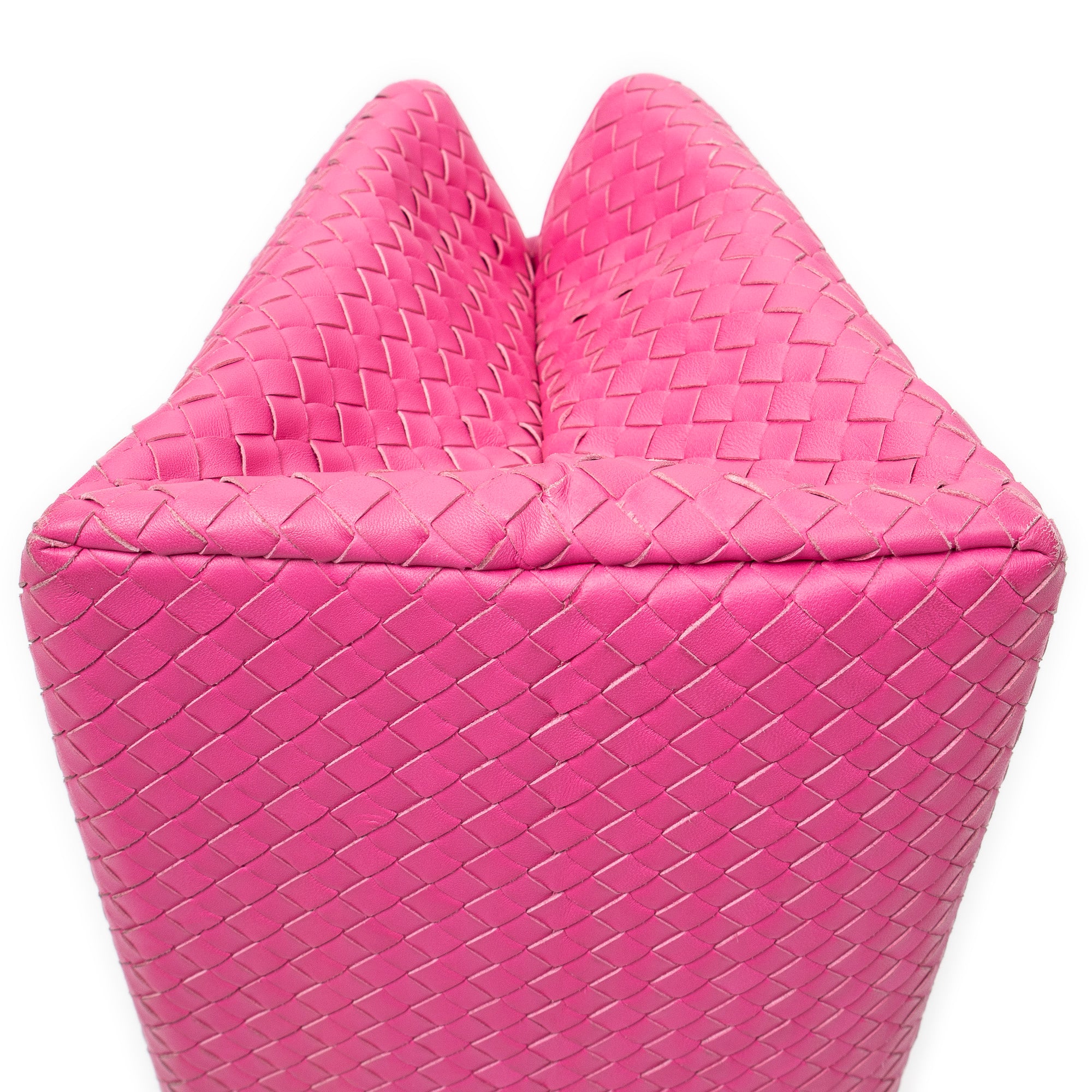 Handbag Milano Tote Fuchsia Intrecciato Leather