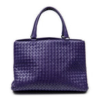 Handbag Milano Tote Purple Intrecciato Leather