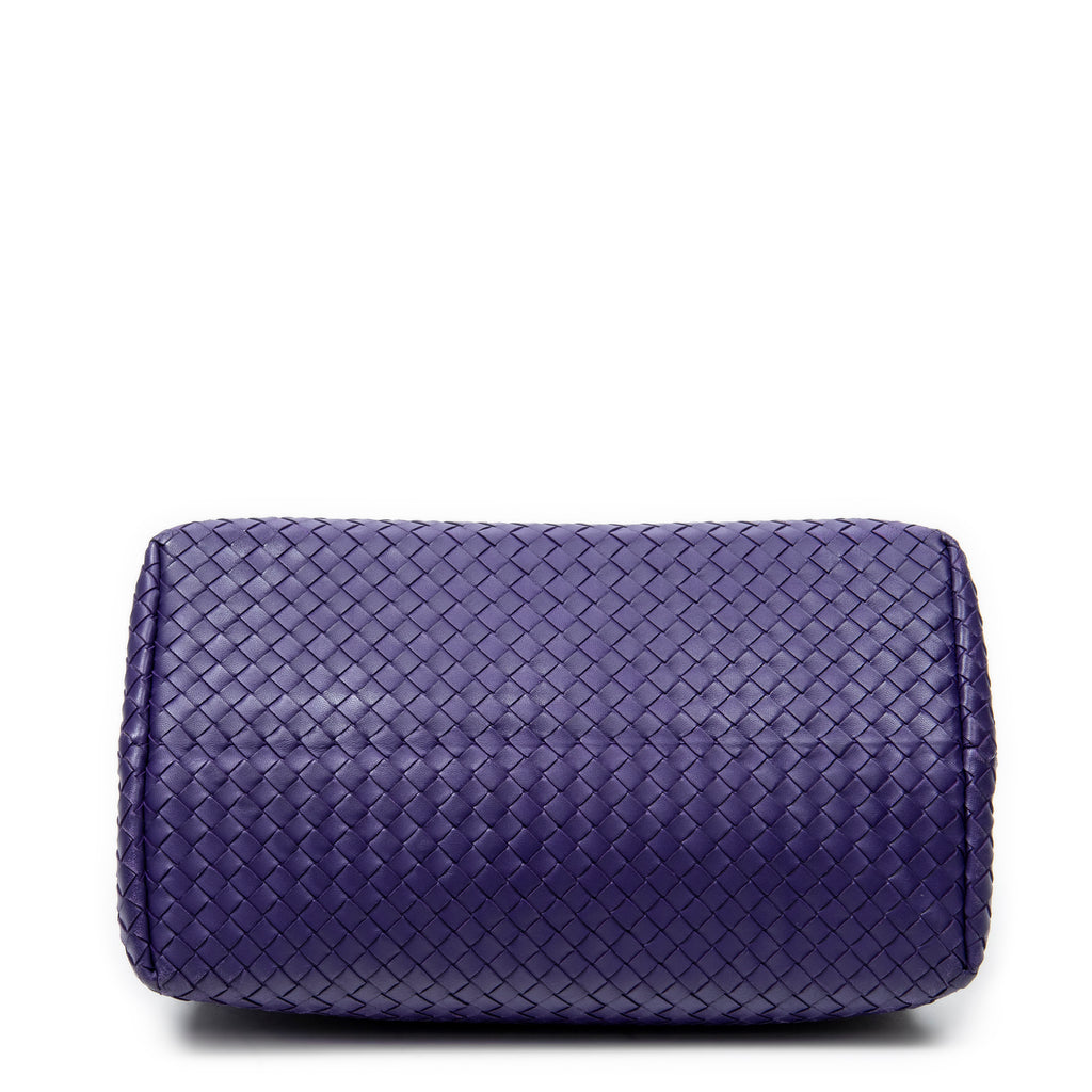 Handbag Milano Tote Purple Intrecciato Leather