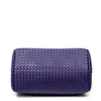 Handbag Milano Tote Purple Intrecciato Leather