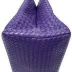 Handbag Milano Tote Purple Intrecciato Leather
