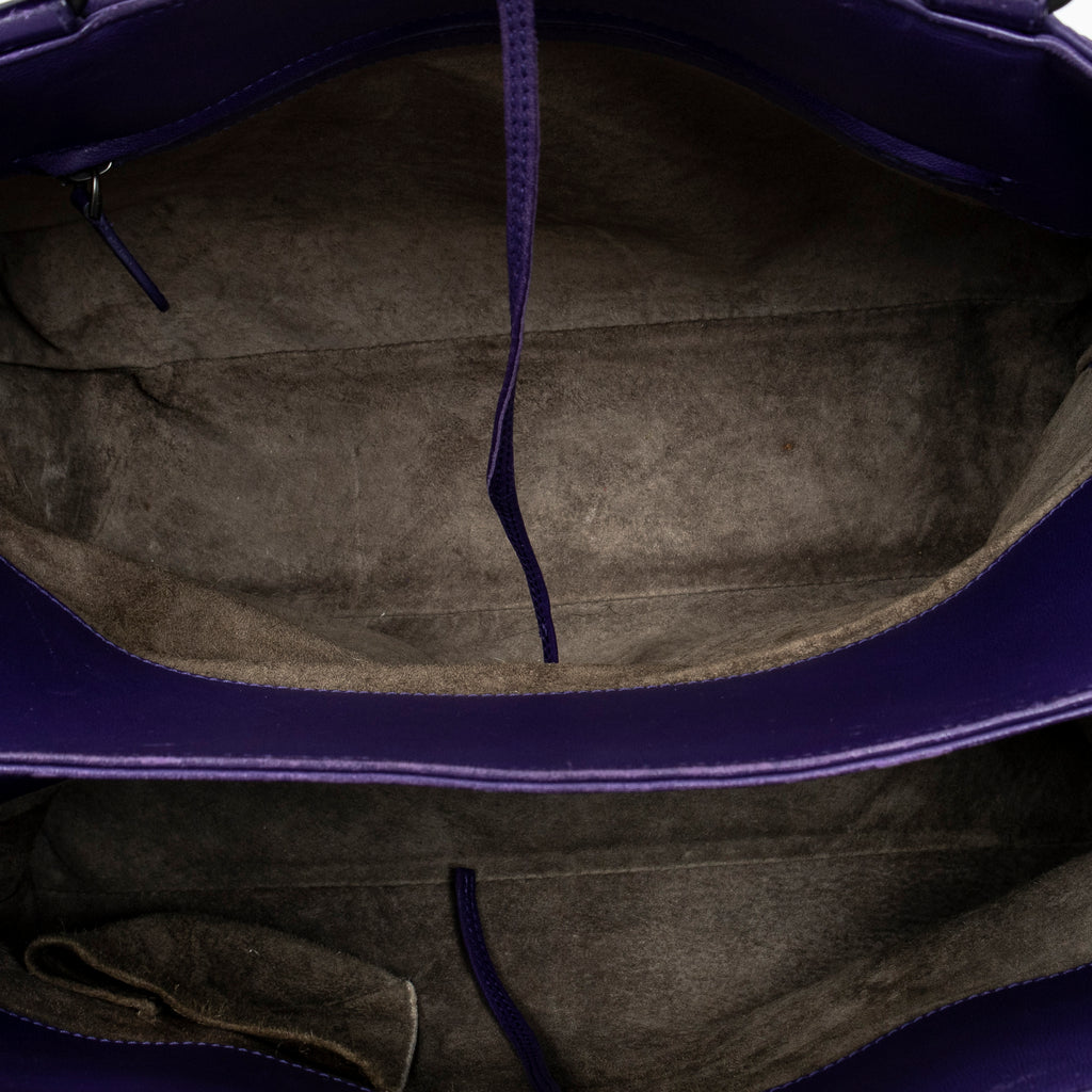 Handbag Milano Tote Purple Intrecciato Leather