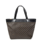 Handbag Zip Tote Black Macadam Canvas