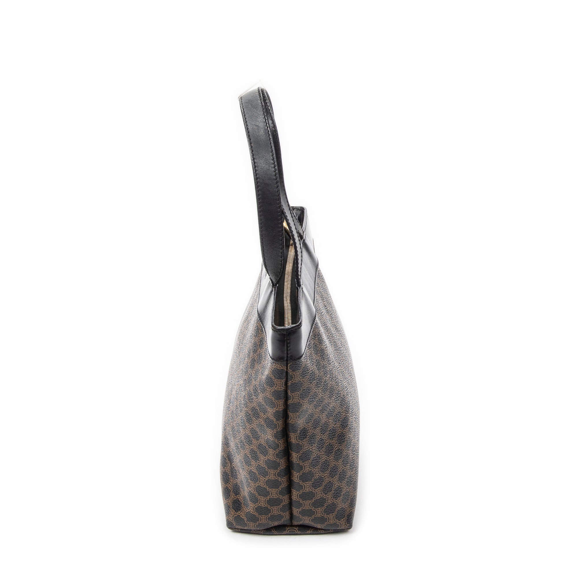 Handbag Zip Tote Black Macadam Canvas