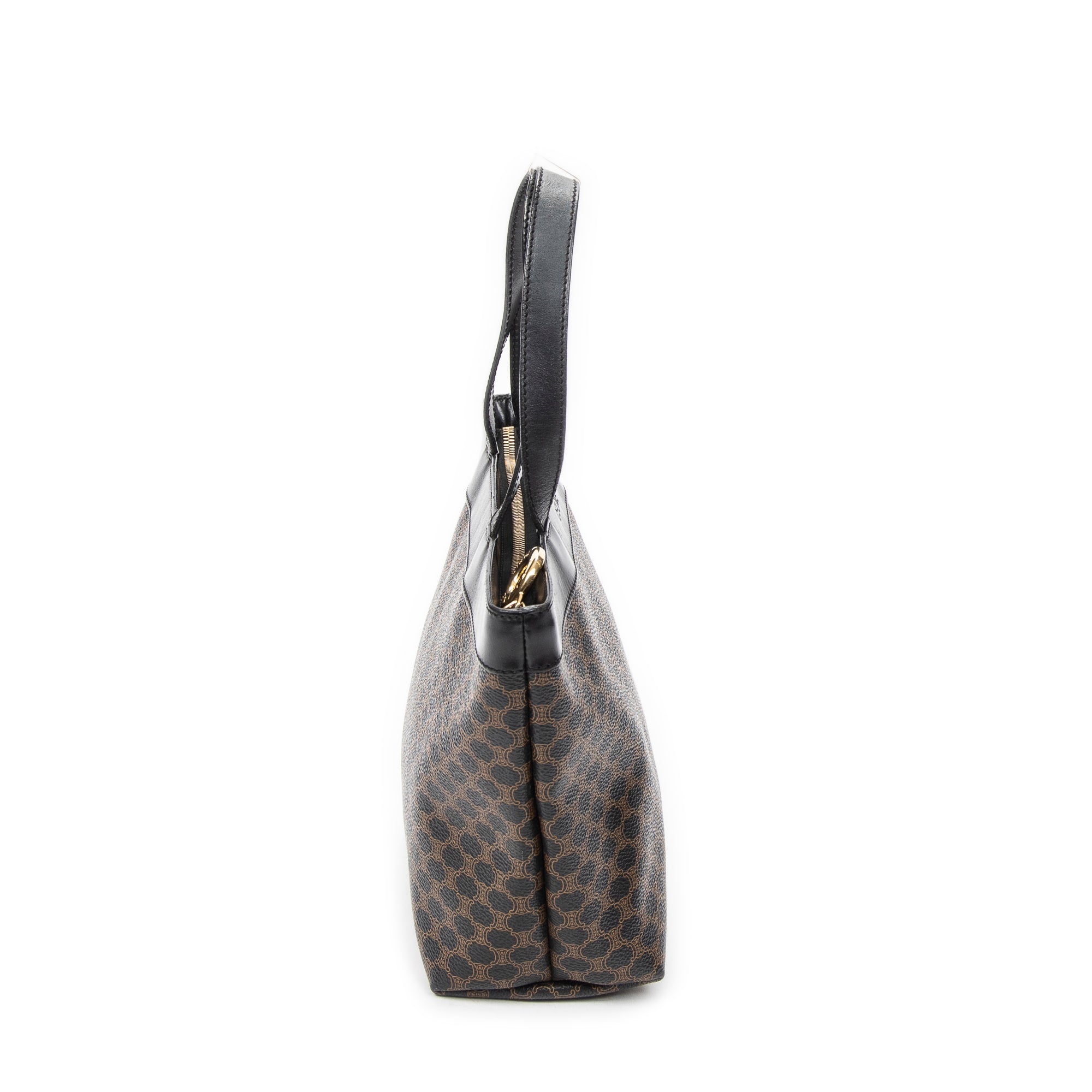 Handbag Zip Tote Black Macadam Canvas
