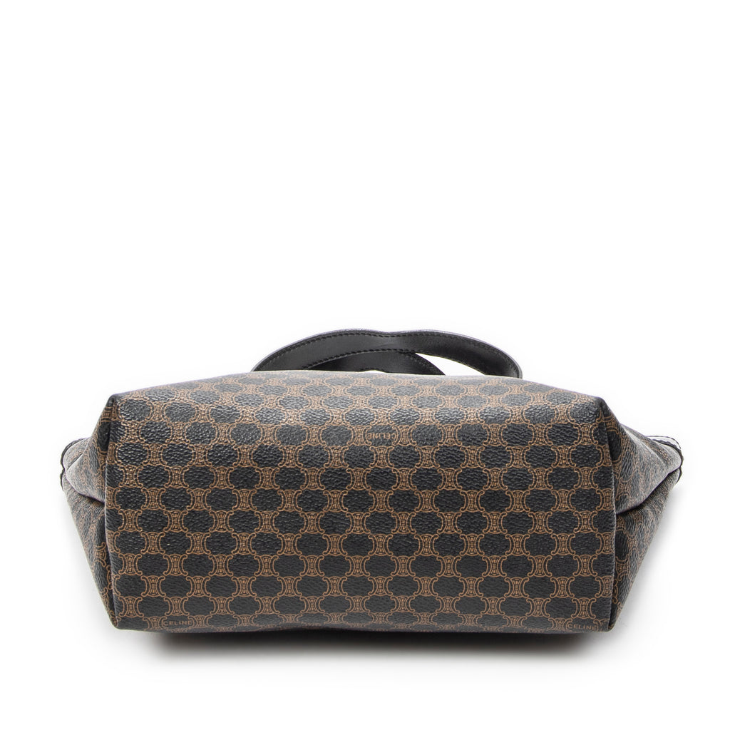 Handbag Zip Tote Black Macadam Canvas
