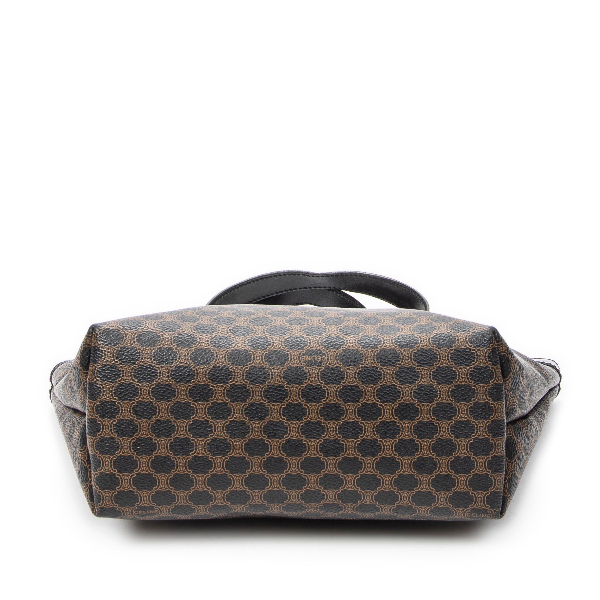 Handbag Zip Tote Black Macadam Canvas