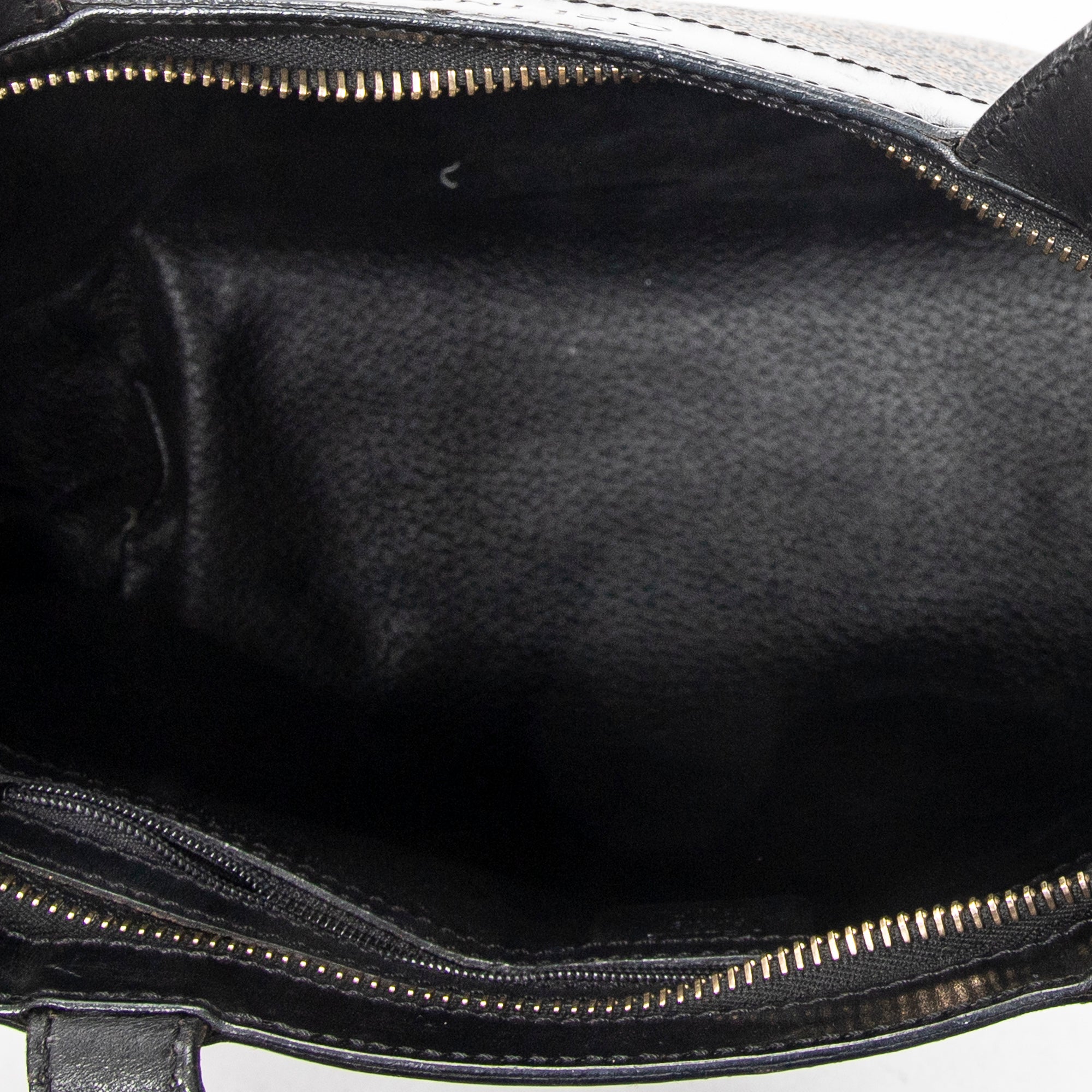 Handbag Zip Tote Black Macadam Canvas