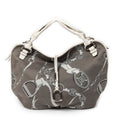 Shoulder Bag Large Bittersweet Grey Macadam Print Canvas