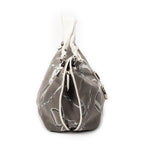 Shoulder Bag Large Bittersweet Grey Macadam Print Canvas