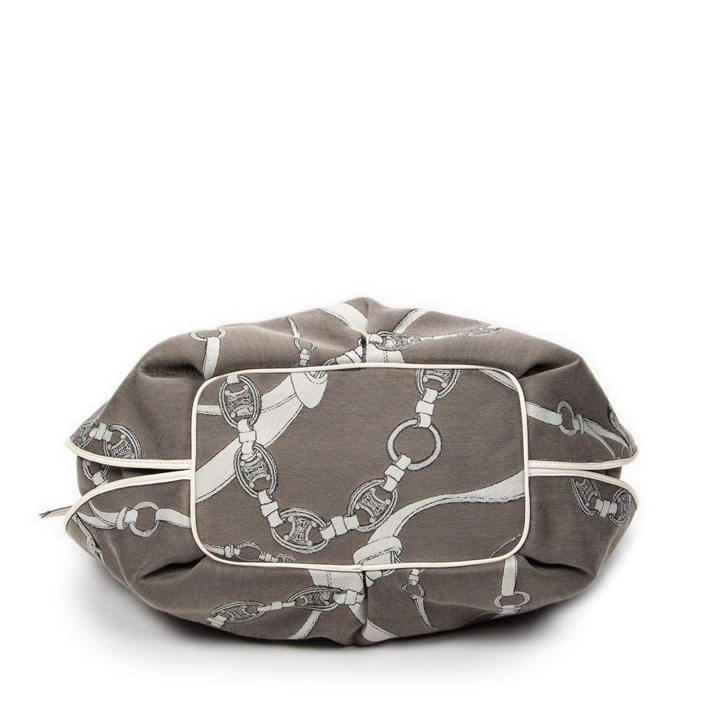 Shoulder Bag Large Bittersweet Grey Macadam Print Canvas