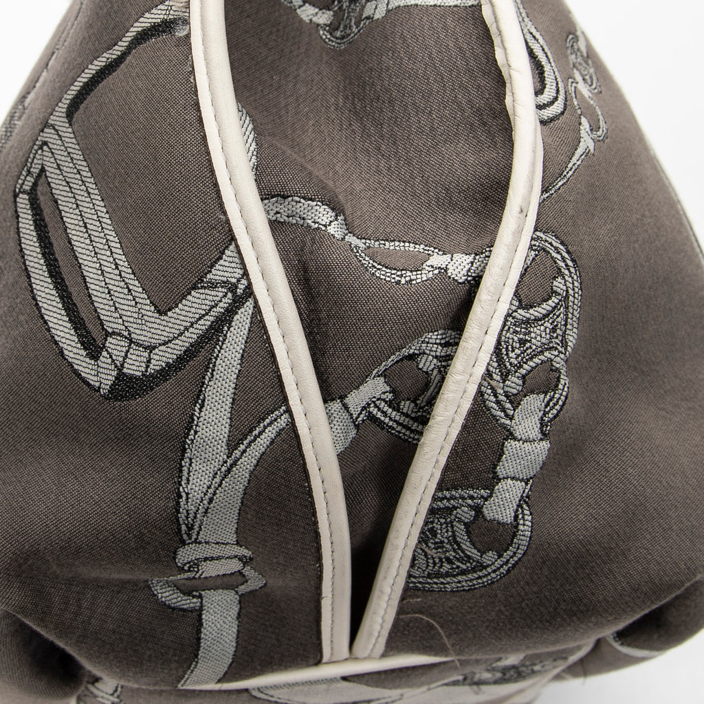 Shoulder Bag Large Bittersweet Grey Macadam Print Canvas