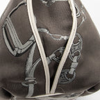 Shoulder Bag Large Bittersweet Grey Macadam Print Canvas