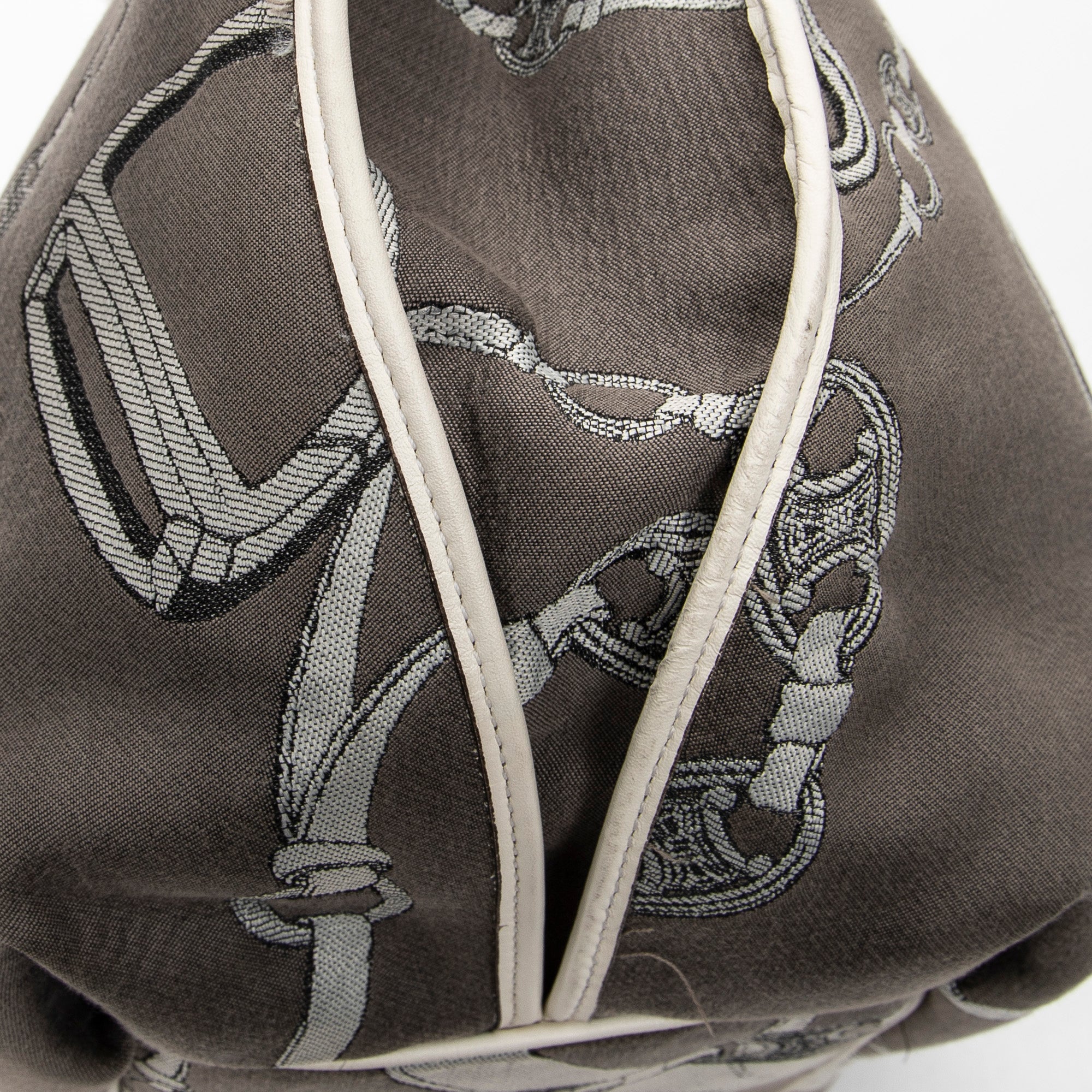 Shoulder Bag Large Bittersweet Grey Macadam Print Canvas