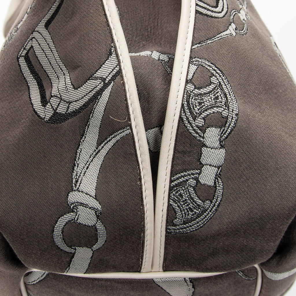 Shoulder Bag Large Bittersweet Grey Macadam Print Canvas