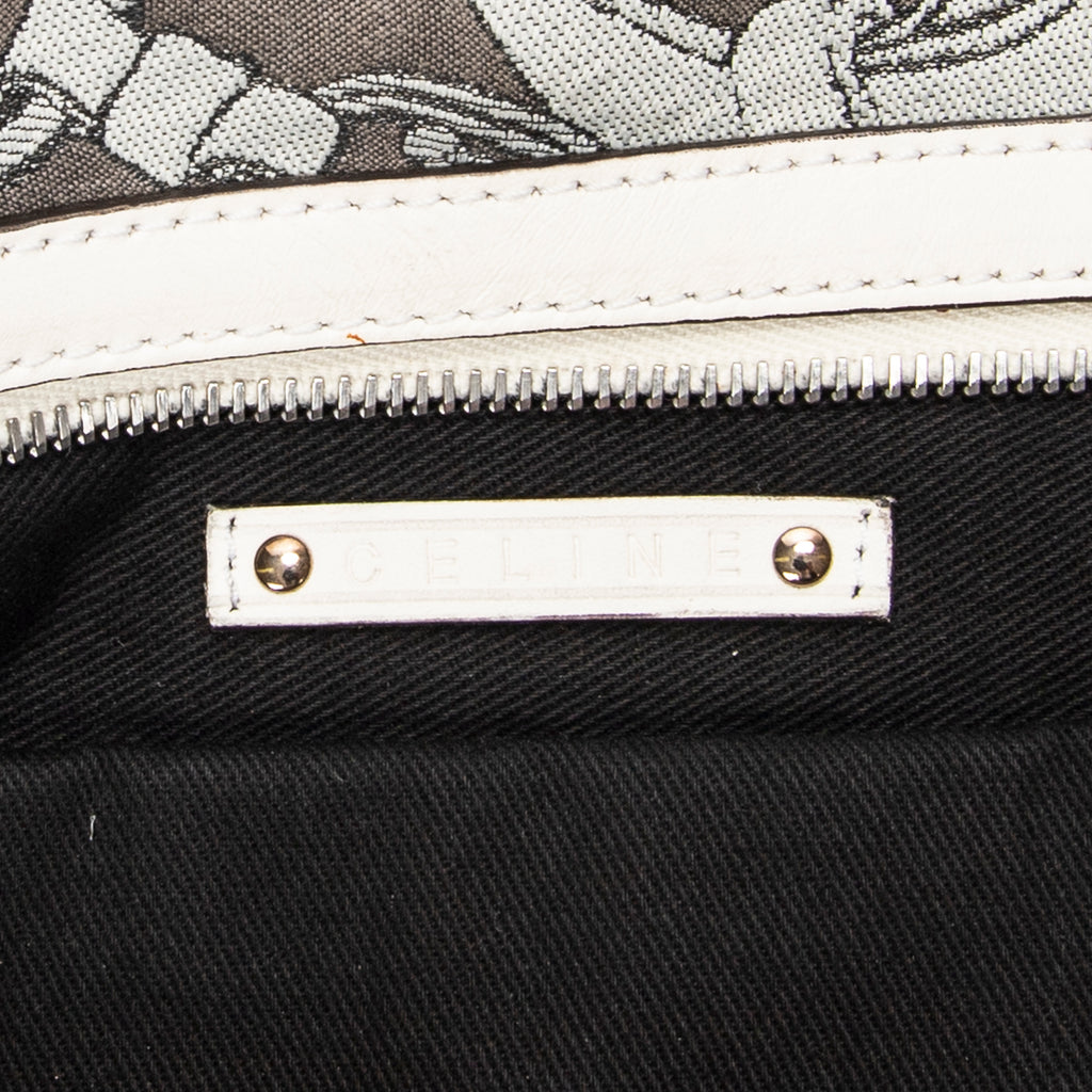 Shoulder Bag Large Bittersweet Grey Macadam Print Canvas
