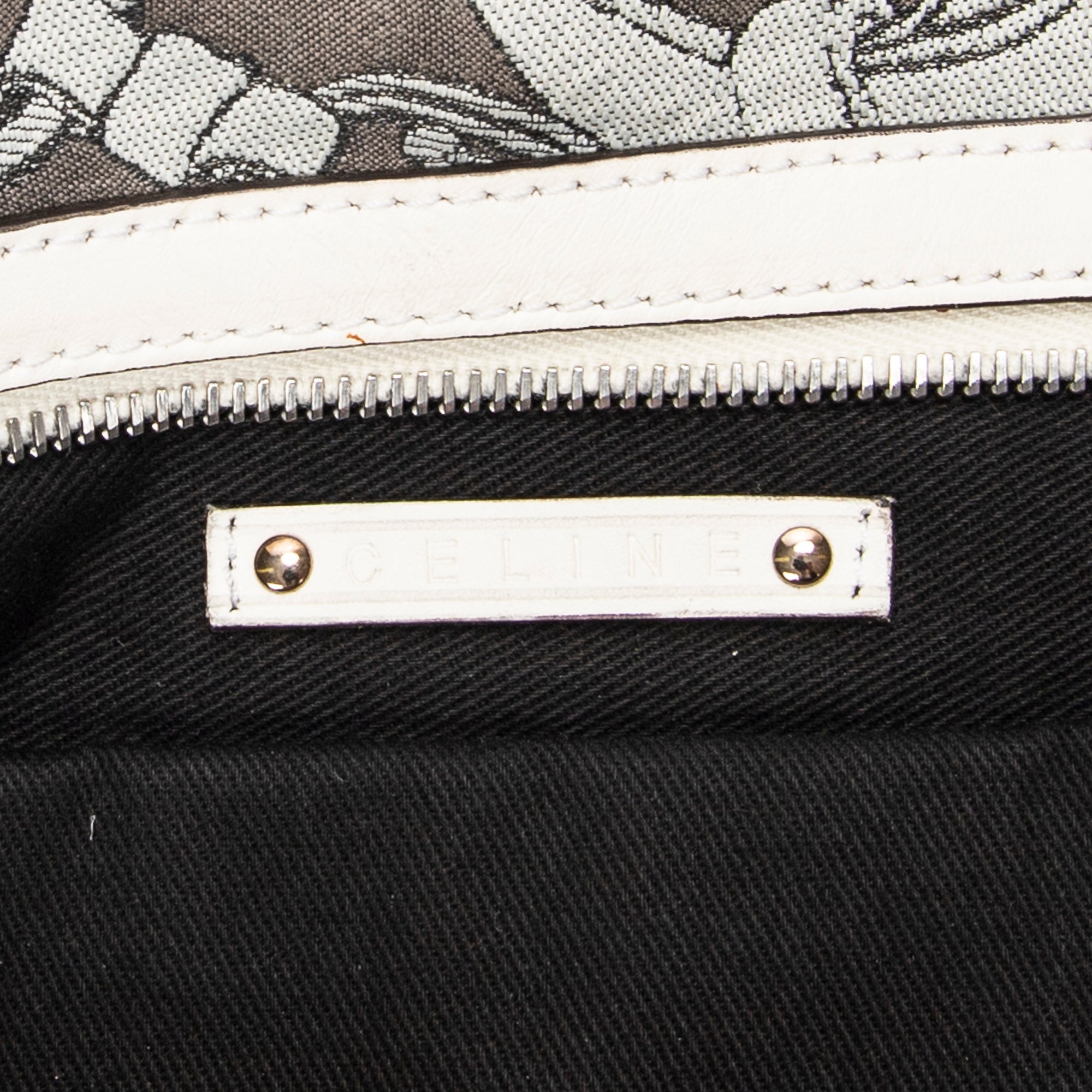 Shoulder Bag Large Bittersweet Grey Macadam Print Canvas