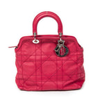 Shoulder Bag Medium Granville Tote Raspberry Pink Maxi Cannage Lambskin Leather