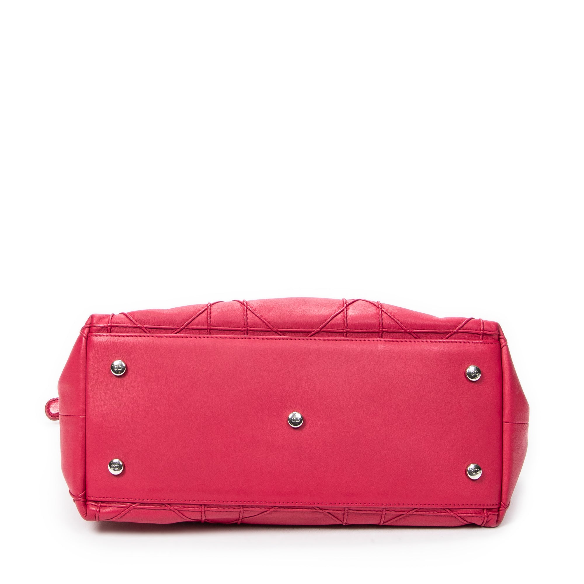 Shoulder Bag Medium Granville Tote Raspberry Pink Maxi Cannage Lambskin Leather