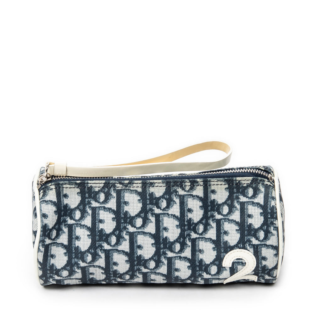Pouch Trotter No. 2 Pencil Case Navy Diorissimo Coated Canvas