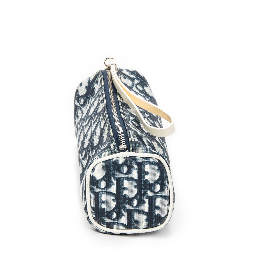 Pouch Trotter No. 2 Pencil Case Navy Diorissimo Coated Canvas
