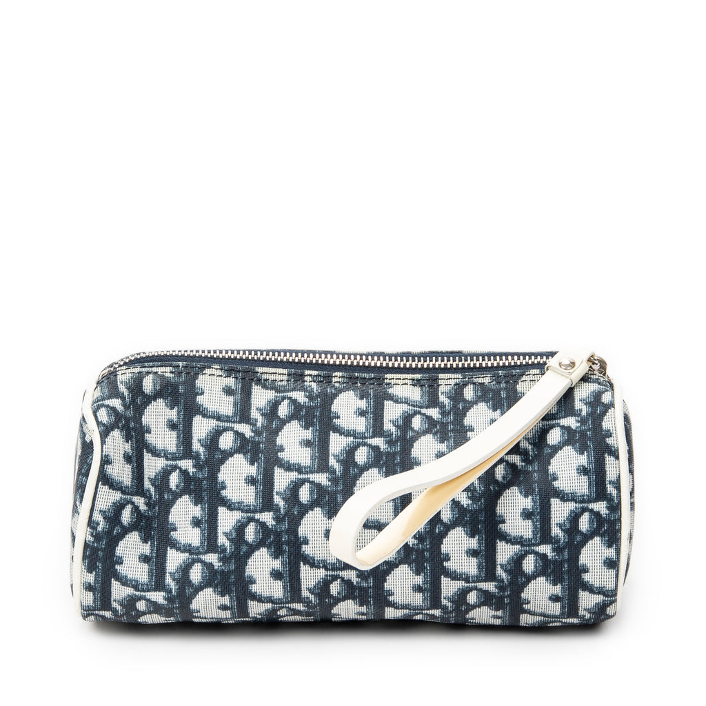 Pouch Trotter No. 2 Pencil Case Navy Diorissimo Coated Canvas
