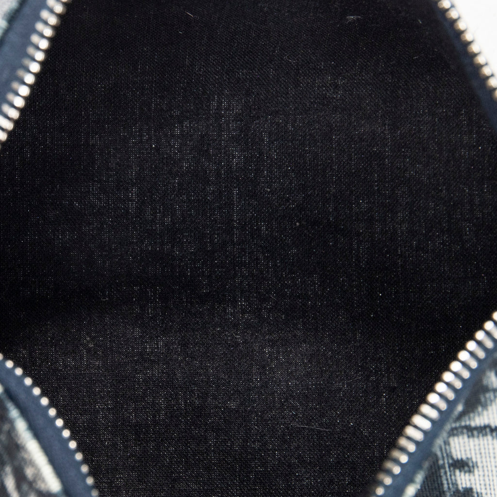 Pouch Trotter No. 2 Pencil Case Navy Diorissimo Coated Canvas