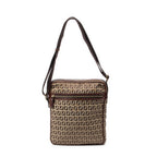 Shoulder Bag Messenger Crossbody Brown Zucchino Canvas