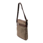 Shoulder Bag Messenger Crossbody Brown Zucchino Canvas