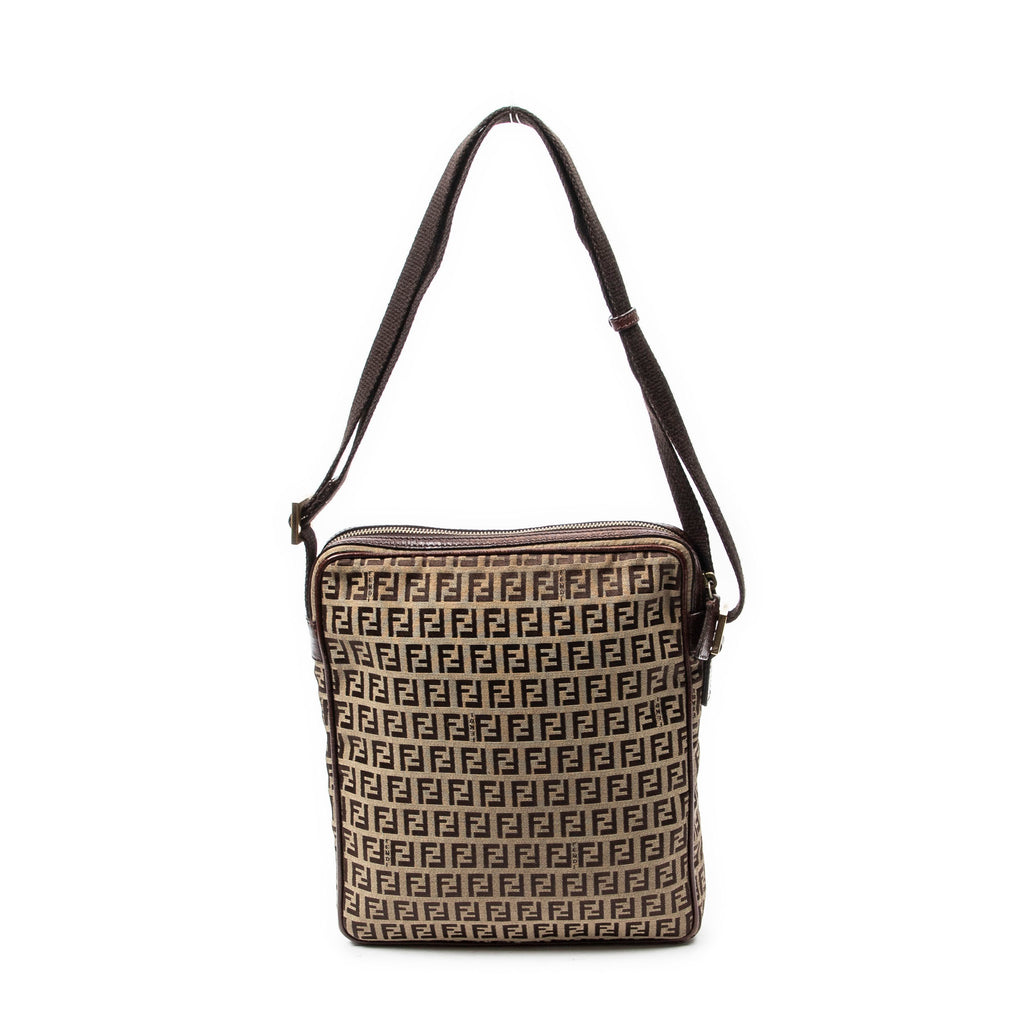 Shoulder Bag Messenger Crossbody Brown Zucchino Canvas