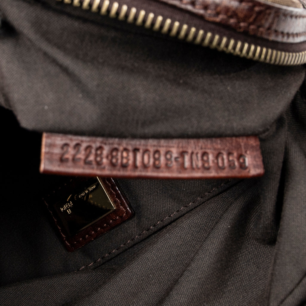 Shoulder Bag Messenger Crossbody Brown Zucchino Canvas