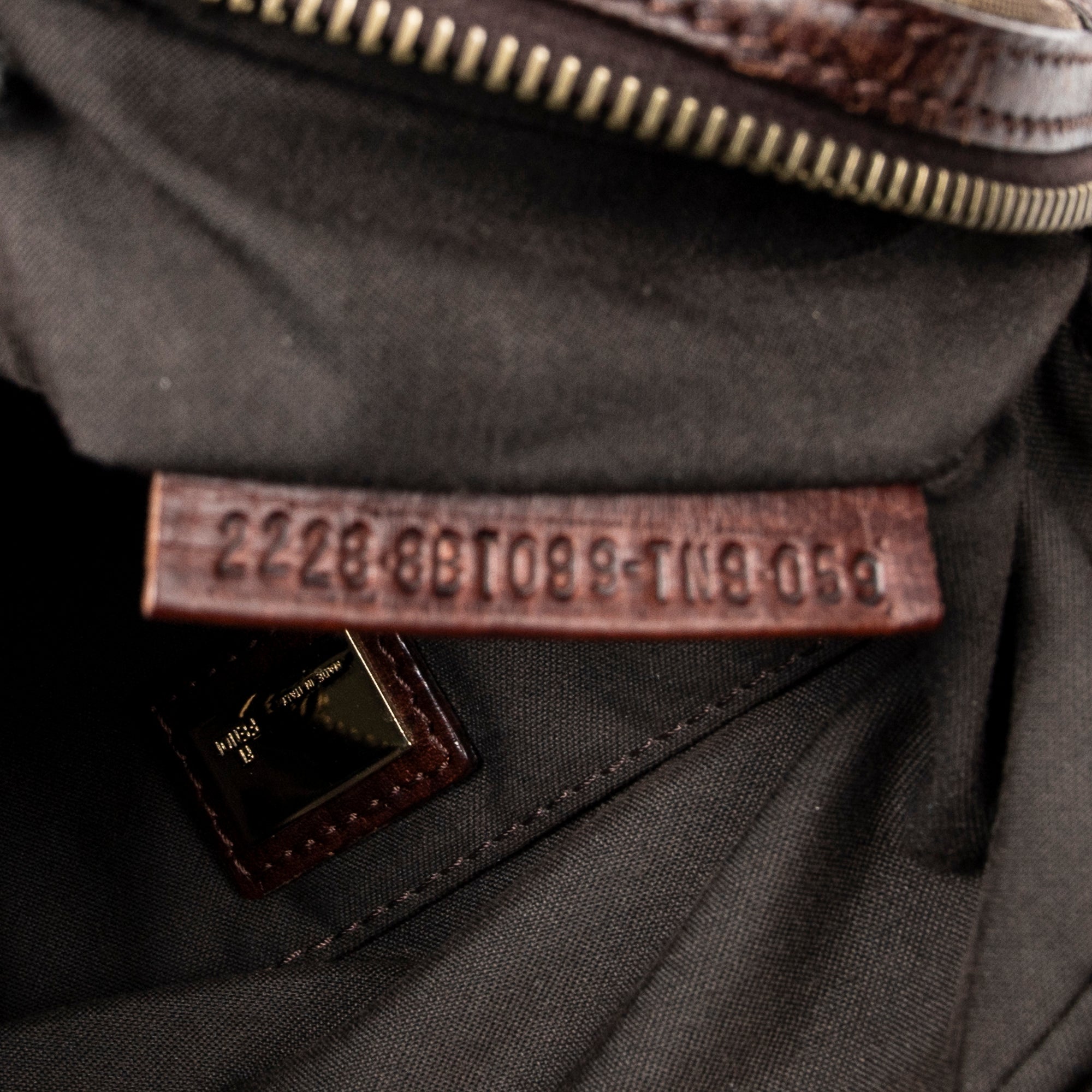 Shoulder Bag Messenger Crossbody Brown Zucchino Canvas