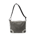 Shoulder Bag Triple-Strand Messenger Black Zucchino Canvas