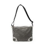 Shoulder Bag Triple-Strand Messenger Black Zucchino Canvas